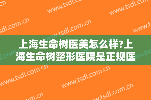 上海生命树医美怎么样?上海生命树整形医院是正规医院吗?口碑好不好?