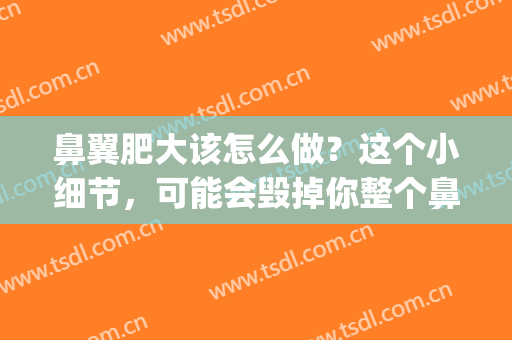 鼻翼肥大该怎么做？这个小细节，可能会毁掉你整个鼻子的精致度！(鼻翼大怎么修饰)