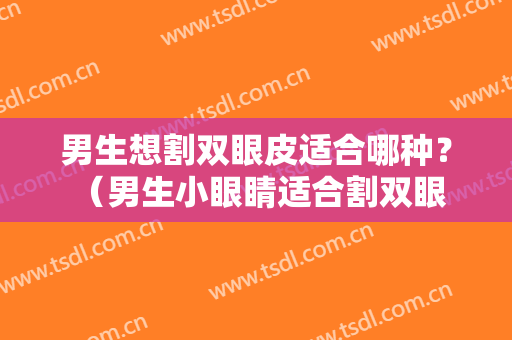 男生想割双眼皮适合哪种？ （男生小眼睛适合割双眼皮吗）