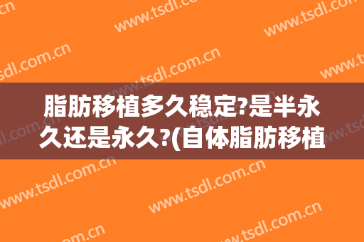 脂肪移植多久稳定?是半永久还是永久?(自体脂肪移植多久稳定)