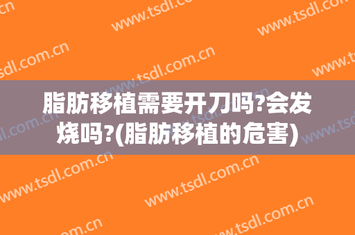 脂肪移植需要开刀吗?会发烧吗?(脂肪移植的危害)