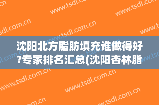 沈阳北方脂肪填充谁做得好?专家排名汇总(沈阳杏林脂肪填充好吗)