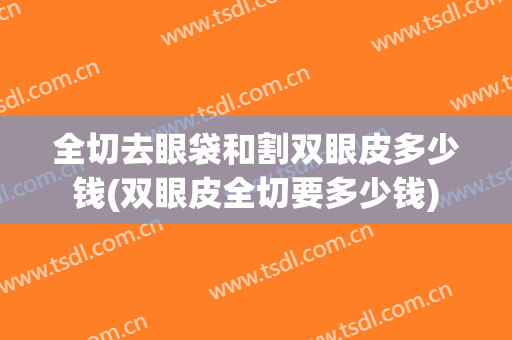 全切去眼袋和割双眼皮多少钱(双眼皮全切要多少钱)