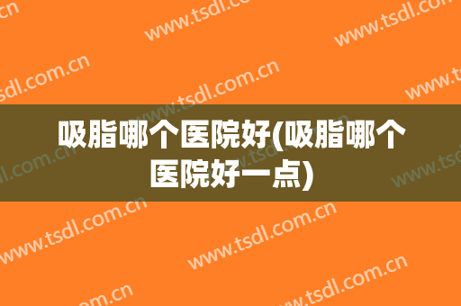 吸脂哪个医院好(吸脂哪个医院好一点)