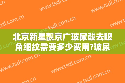 北京新星靓京广玻尿酸去眼角细纹需要多少费用?玻尿酸去眼角细纹哪个医生好