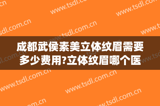 成都武侯素美立体纹眉需要多少费用?立体纹眉哪个医生好(成都武侯区这边哪里纹眉好)