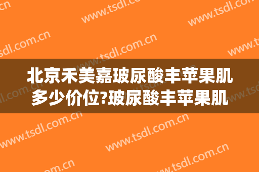 北京禾美嘉玻尿酸丰苹果肌多少价位?玻尿酸丰苹果肌医生哪个好(丰苹果肌用什么牌子玻尿酸好)