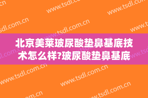 北京美莱玻尿酸垫鼻基底技术怎么样?玻尿酸垫鼻基底医生有谁(玻尿酸填充鼻基底效果好吗)