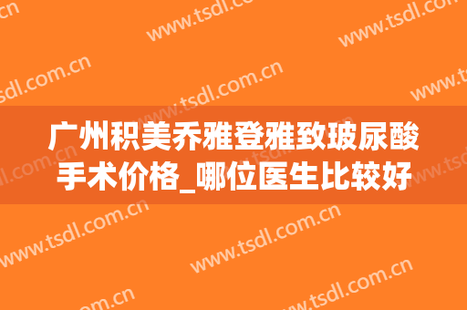 广州积美乔雅登雅致玻尿酸手术价格_哪位医生比较好(乔雅登雅致玻尿酸多少钱一支)