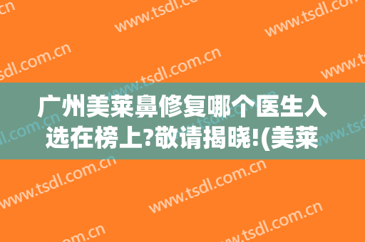 广州美莱鼻修复哪个医生入选在榜上?敬请揭晓!(美莱鼻综合怎么样)