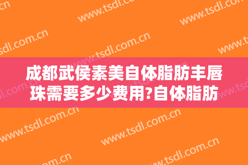 成都武侯素美自体脂肪丰唇珠需要多少费用?自体脂肪丰唇珠哪个医生好