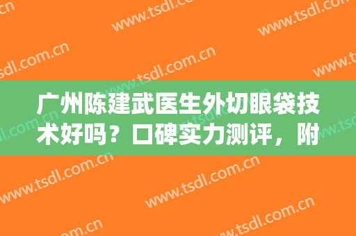 广州陈建武医生外切眼袋技术好吗？口碑实力测评，附真实案例(广州陈建武医生怎么样)