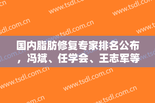 国内脂肪修复专家排名公布，冯斌、任学会、王志军等口碑实力上榜