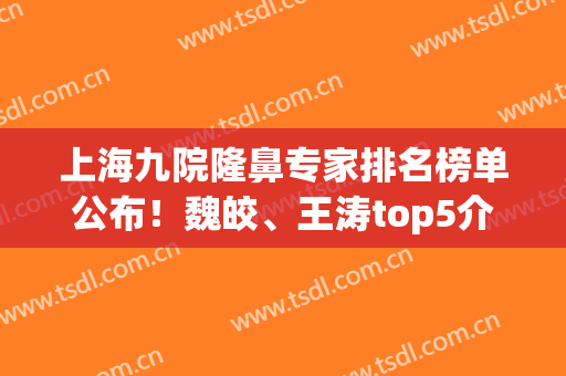 上海九院隆鼻专家排名榜单公布！魏皎、王涛top5介绍，多年人气不减！(上海九院魏皎鼻综合怎么样)
