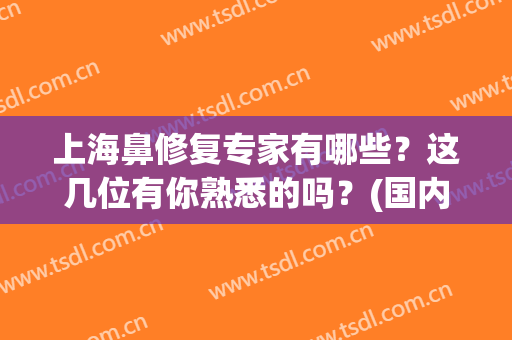 上海鼻修复专家有哪些？这几位有你熟悉的吗？(国内鼻修复专家)