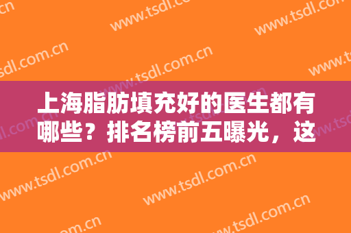 上海脂肪填充好的医生都有哪些？排名榜前五曝光，这些专家实力出众！