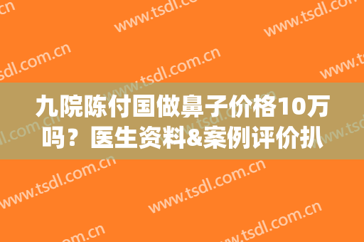 九院陈付国做鼻子价格10万吗？医生资料&案例评价扒皮，谣言粉碎！(上海九院陈付国做鼻子怎么样)