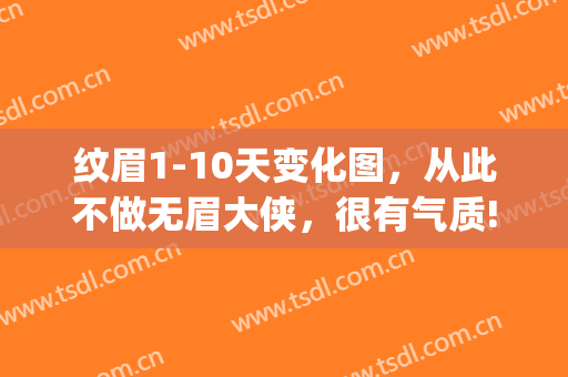 纹眉1-10天变化图，从此不做无眉大侠，很有气质!(纹眉毛半永久图片)
