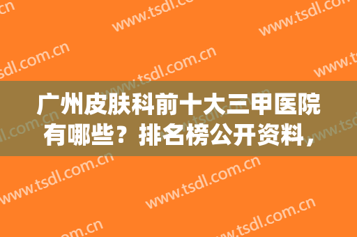 广州皮肤科前十大三甲医院有哪些？排名榜公开资料，攻略为你护航！(广州皮肤科排名前三的医院)