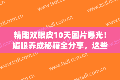 精雕双眼皮10天图片曝光！媚眼养成秘籍全分享，这些经验不看可惜！(韩式精雕双眼皮后悔了)