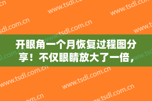 开眼角一个月恢复过程图分享！不仅眼睛放大了一倍，颜值也上升了(开眼角每天恢复图)