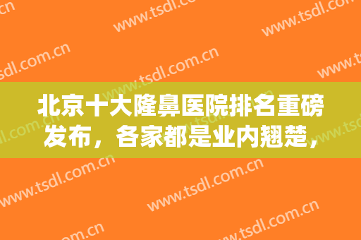 北京十大隆鼻医院排名重磅发布，各家都是业内翘楚，附价格表(北京隆鼻医生排名)