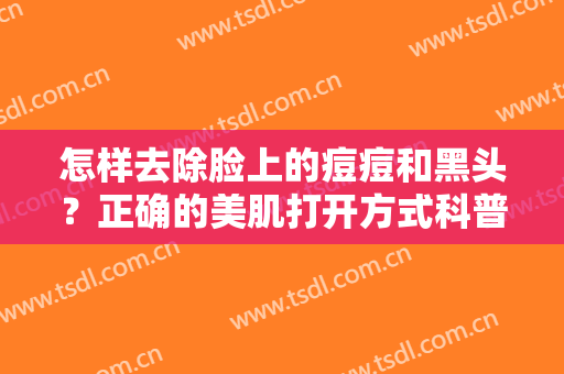怎样去除脸上的痘痘和黑头？正确的美肌打开方式科普！注意事项也别忘~