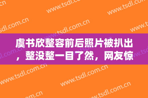 虞书欣整容前后照片被扒出，整没整一目了然，网友惊呆了(虞书欣 整容)