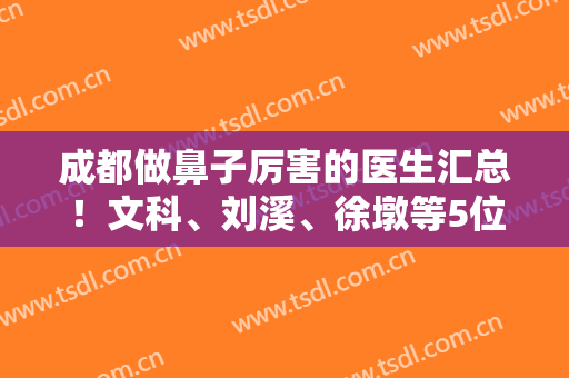 成都做鼻子厉害的医生汇总！文科、刘溪、徐墩等5位技术不错！价格参考~