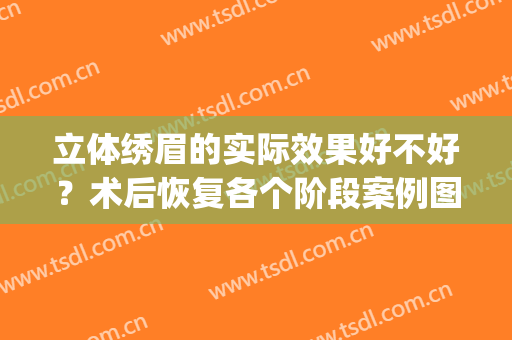 立体绣眉的实际效果好不好？术后恢复各个阶段案例图分享！(无痕提眉术和缝合提眉术哪个好)