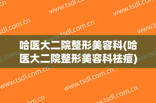 哈医大二院整形美容科(哈医大二院整形美容科祛痘)