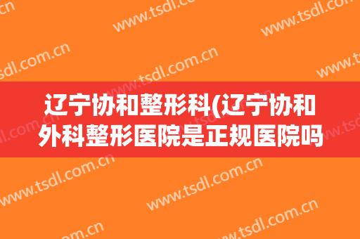 辽宁协和整形科(辽宁协和外科整形医院是正规医院吗)