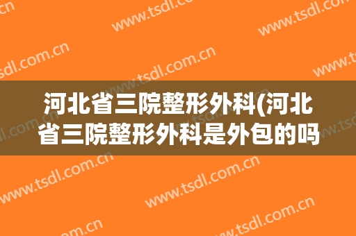 河北省三院整形外科(河北省三院整形外科是外包的吗)