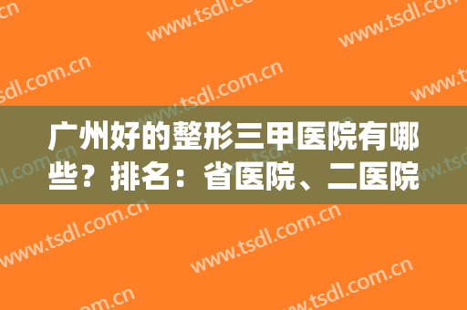 广州好的整形三甲医院有哪些？排名：省医院、二医院等10家，科室介绍！(广州哪些整形医院属于三甲医院)