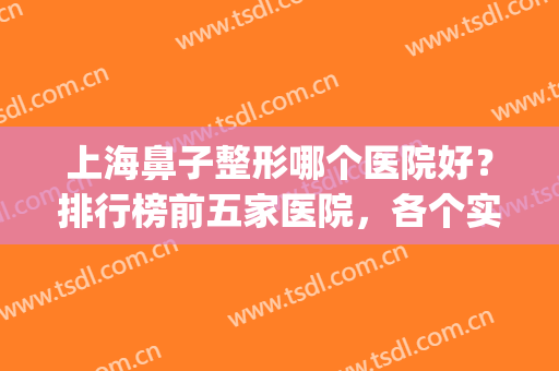 上海鼻子整形哪个医院好？排行榜前五家医院，各个实力非凡！(上海做鼻子出名的医院排名)