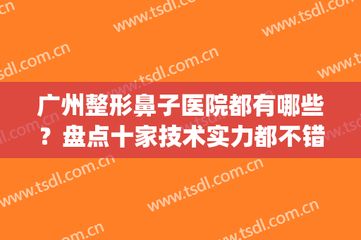 广州整形鼻子医院都有哪些？盘点十家技术实力都不错的医院(广州鼻部整形三甲医院)