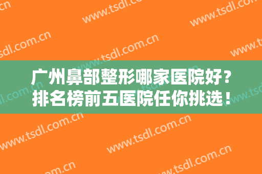 广州鼻部整形哪家医院好？排名榜前五医院任你挑选！技术与审美同时在线~