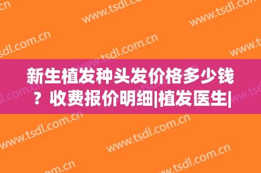 新生植发种头发价格多少钱？收费报价明细|植发医生|技术特征