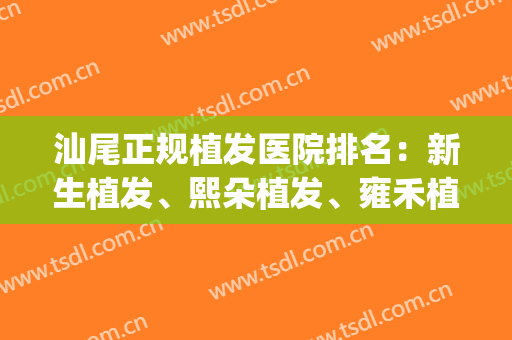 汕尾正规植发医院排名：新生植发、熙朵植发、雍禾植发上榜(汕头市最好的植发医院)