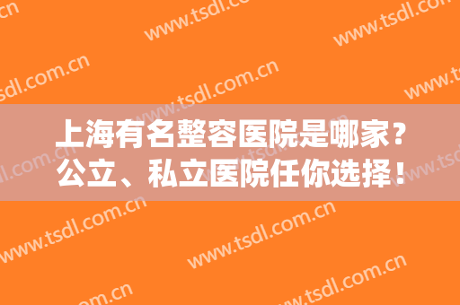 上海有名整容医院是哪家？公立、私立医院任你选择！快来收藏！(上海整容比较权威的医院)