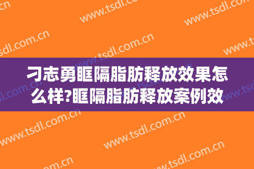 刁志勇眶隔脂肪释放效果怎么样?眶隔脂肪释放案例效果对比图_哈尔滨医科大学附属第一医院