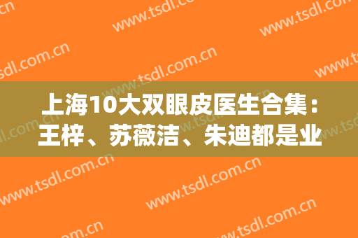 上海10大双眼皮医生合集：王梓、苏薇洁、朱迪都是业内外认可的！(上海九院朱迪双眼皮)
