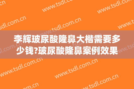 李辉玻尿酸隆鼻大楷需要多少钱?玻尿酸隆鼻案例效果对比图_北京丰台医院