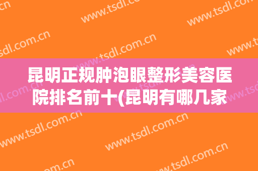 昆明正规肿泡眼整形美容医院排名前十(昆明有哪几家整形医院) 昆明正规肿泡眼整形美容医院排名前十(昆明有哪几家整形医院)
