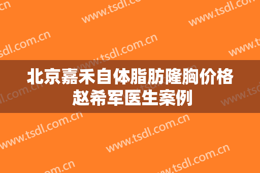 北京嘉禾自体脂肪隆胸价格 赵希军医生案例