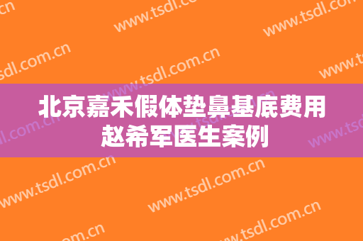 北京嘉禾假体垫鼻基底费用 赵希军医生案例