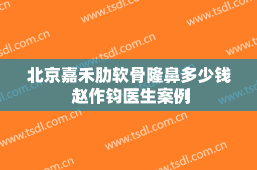 北京嘉禾肋软骨隆鼻多少钱 赵作钧医生案例
