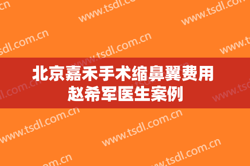 北京嘉禾手术缩鼻翼费用 赵希军医生案例