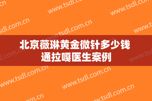 北京薇琳黄金微针多少钱 通拉嘎医生案例