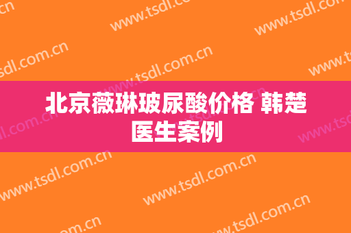 北京薇琳玻尿酸价格 韩楚医生案例